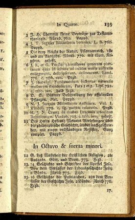 In Octavo & forma minori.
