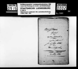 Gewerbestatistik des Oberamts [nach dem Kataster von 1829]