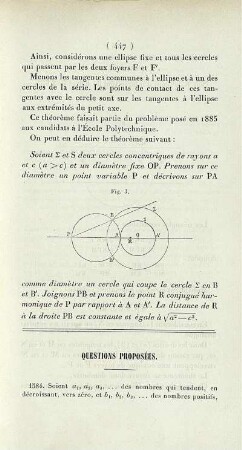 Questions proposées.