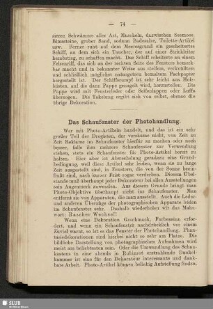 Das Schaufenster der Photohandlung