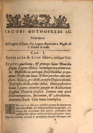De imperio maris deque iure naufragii colligendi ... hypomnema ex iure rom.