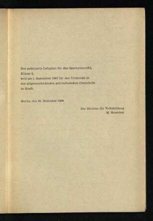 Der präzisierte Lehrplan ...