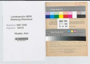Entnazifizierung Karl Mueller, geb. 04.07.1892 (Postsekretaer)