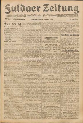 Ausgabe vom Mittwoch, den 28. Oktober 1914.