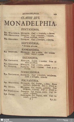 Classis XVI. Monadelphia