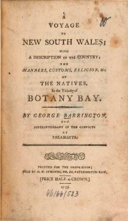 A voyage to New South Wales : with a description of the country