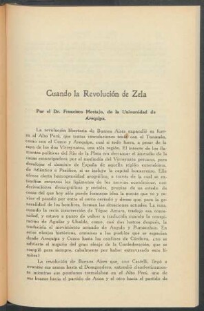 Cuando la Revolución de Zela