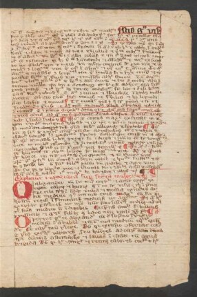 Secretum secretorum, lat. (Bruchstück)
