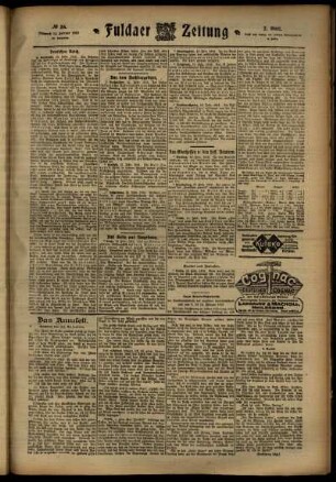 Zweite Ausgabe vom Mittwoch, den 14. Februar 1912.