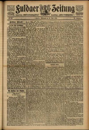 Erste Ausgabe vom Mittwoch, den 30. Mai 1906.