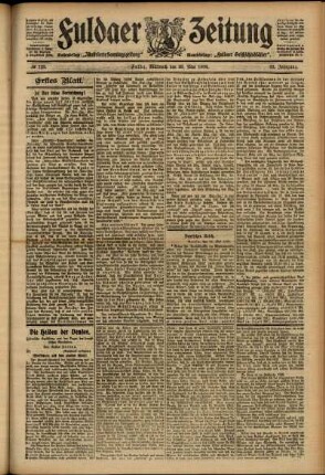 Erste Ausgabe vom Mittwoch, den 30. Mai 1906.