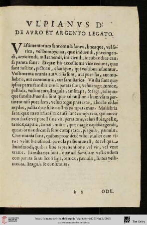 Ulpianus D: De auro et argento legato