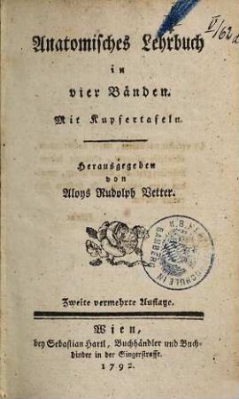 Anatomisches Lehrbuch in vier Bänden