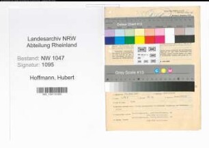 Entnazifizierung Hubert Hoffmann , geb. 25.05.1907 (Beamter)