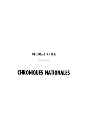 91-142, Deuxième partie: Chronique nationales