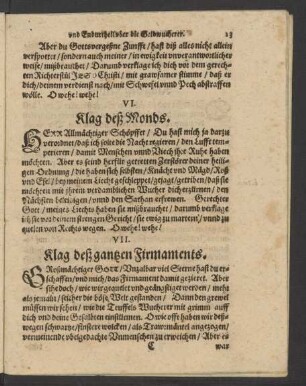 VI. Klag deß Monds.