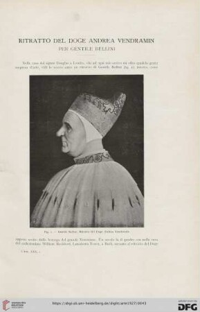 30: Ritratto del doge Andrea Vendramin : per gentile Bellini