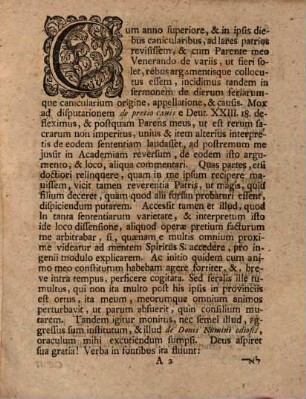 Disputatio Theologica, De Donis Numini Odiosis, ex Deut. XXIII, 28.