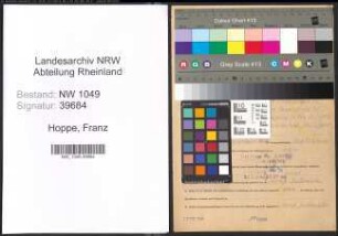 Entnazifizierung Franz Hoppe , geb. 03.09.1906 (Zollbeamter)