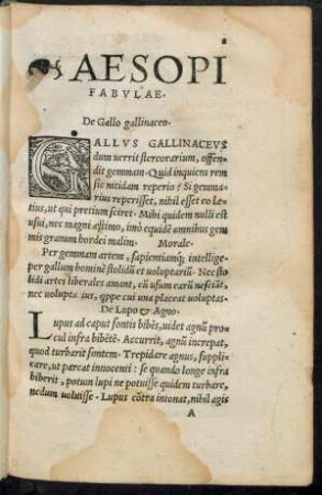 Aesopi Fabulae.