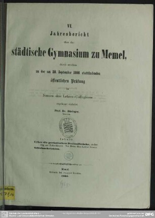 Ueber die periodischen Decimalbrueche : ein Beitrag zur Zahlentheorie