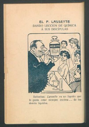 El P. Lasseyte dando lección de química á sus discípulas - [Cómic]