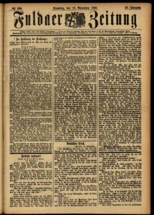 Ausgabe vom Samstag, den 18. November 1893.
