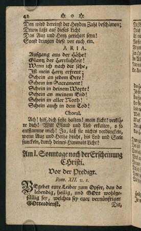 42-63, Am I. Sonntage nach der Erscheinung Christi. - Am V. Sonntage nach der Erscheinung Christi.
