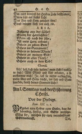 42-63, Am I. Sonntage nach der Erscheinung Christi. - Am V. Sonntage nach der Erscheinung Christi.