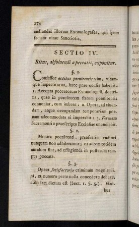 174-180, Sectio IV. - Sectio V.