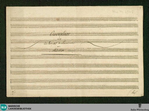 Das Sonnenfest der Braminen. Excerpts. Arr - Don Mus.Ms. 2545 : pf
