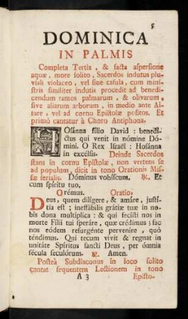 5-20, Dominica in Palmis