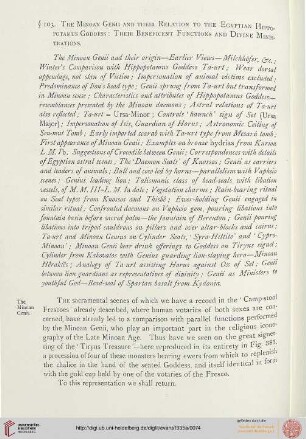 The minoan genii and their relation to chapter