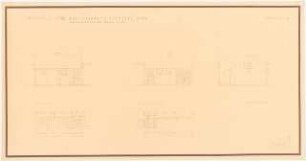 Gartenanlage Bereitschaftssiedlung Hydrierwerk, Brüx: Siedlungshaus Doppeltyp 4: Ansichten 1:50