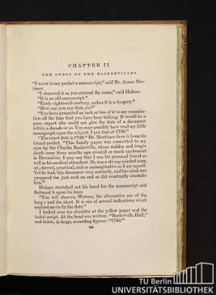 Chapter II. The curse of the Baskervilles