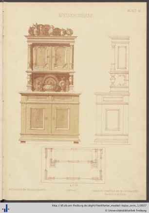 Blatt 10: Speiseschrank.