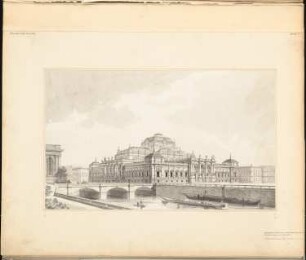 Textilbörse für Berlin Schinkelwettbewerb 1885: Perspektivische Ansicht