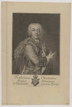 Bildnis des Fridericus Christianus, Kurfürst von Sachsen