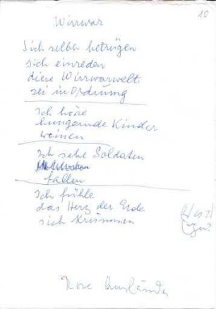 Wirrwarr (Sich selber betrügen)