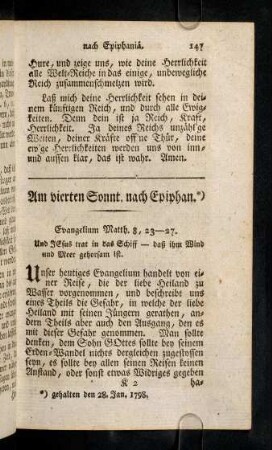 147-156, Am vierten Sonnt. nach Epiphan.