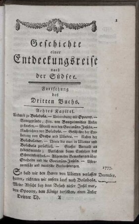 Fortsetzung des Dritten Buchs