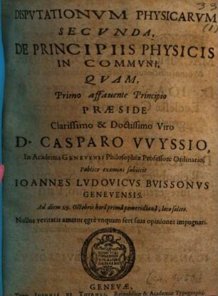 De principiis physicis in communi