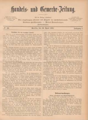 Nr. 16=16. April 1881