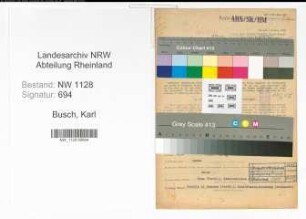 Entnazifizierung Karl Busch , geb. 05.07.1908 (Polizist)