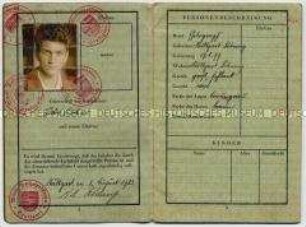Reisepass des Deutschen Reiches für einen Fotografen mit zahlreichen Visa