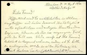 H. Knackfuß an G. Karo