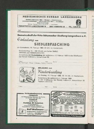 Einladung zum Kinderfasching