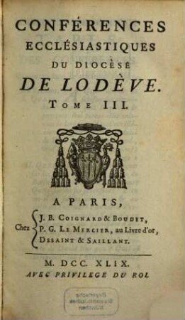 Conférences Ecclésiastiques Du Diocèse De Lodève, 3