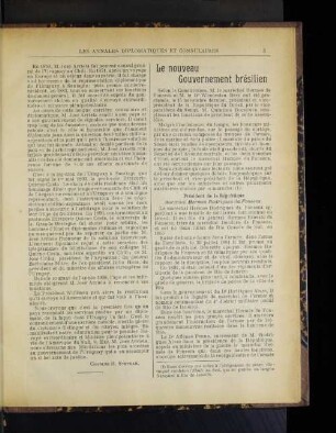 Le nouveau Gouvernement brésilien