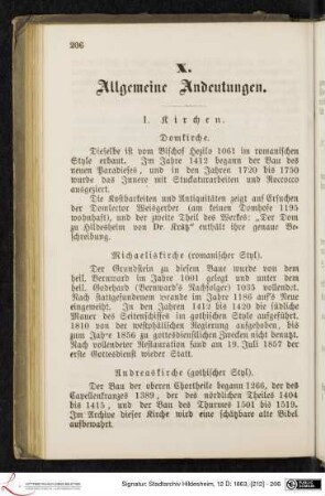 X. Allgemeine Andeutungen.
